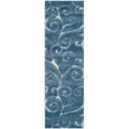 thumbnail image 1 of Safavieh Florida Shag Collection SG455-6011 Scrolling Vine Light Blue and Cream Area Rug (8' x 10'), 1 of 4
