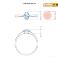 thumbnail image 3 of ANGARA Natural Tapered Shank Aquamarine Solitaire Ring with Diamond Accents in 14K White Gold for Women (Size-6x4mm) | March Birthstone, Anniversary, Jewelry Gift for Women | Natural Aquamarine Ring, 3 of 7