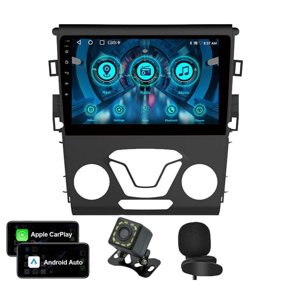 NAVOROGE Car Stereo Radio For Ford Fusion Mondeo 2013-2020 9" Android 12