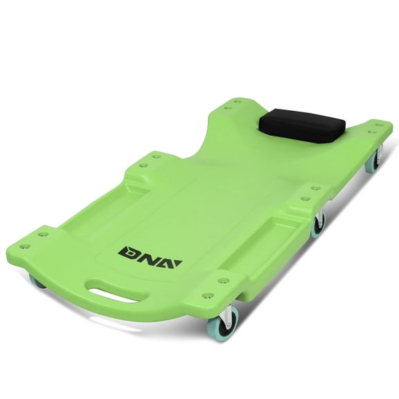 40" L X 19" W Low Profile Rolling Mechanic Auto Repair Creeper with Headrest Green For Garage Under Car