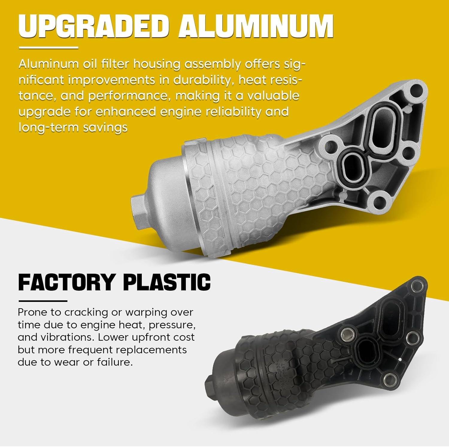 26300-3LAA0 Upgrade Full Aluminum Oil Filter Housing Compatible with Hyundai 14-16 Genesis 17-20 Genesis G80 20-23 Palisade Kia 17-20 Cadenza 19-20 Sorento 19-21 Sedona 20-24 Telluride OE# 263003LAA0