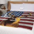 thumbnail image 4 of American Eagle Fleece Blanket for Bed, 75" x 90" Queen Size Eagle Fleece Throw Blanket for Men, Women and Kids - Super Soft Plush Eagle Blanket Throw Print Blanket for Eagle Lovers, 4 of 5