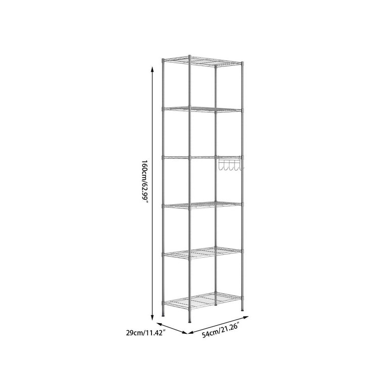 Soywey 6-Wire Shelving Metal Storage Rack Shelves, Standing