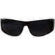 thumbnail image 2 of Super Dark Lenses Black Sunglasses | Biker Style Rider | Wrap Around Frame, 2 of 3