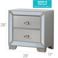 thumbnail image 2 of Glory Furniture Hollywood Hills 2 Drawer Nightstand in Silver Champagne, 2 of 7