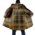 thumbnail image 5 of Lovskoo 2024 Men's Thicken Warm Winter Coat Sherpa Fleece Jackets Zipper Casual Print Long Sleeve with Pocket Hooded Jacket Brown, 5 of 6