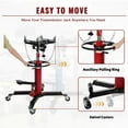 thumbnail image 6 of Transmission Jack, 33.8"-72.8" High Lift, 1/2Ton/1100lbs Hydraulic Telescopic Transmission Jack with Foot Pedal, 360° Swivel Wheel, 6 of 7