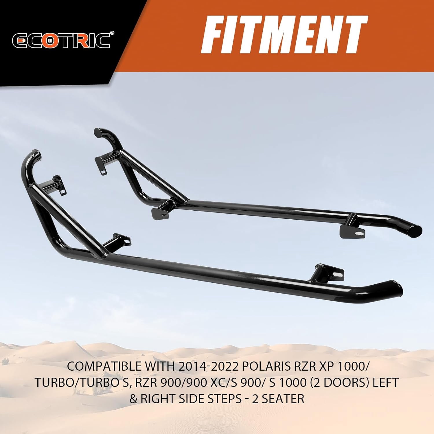 Kojem Nerf Bars Rock Sliders, Fit for Polaris 2014-2022 Polaris RZR 900, Trail 900S 1000S XP1000, Turbo