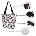 thumbnail image 6 of Kdxio Cute Baseball Women Reusable Grocery Bags Foldable Ripstop,Reusable Shopping Bags for Shopping,Gym,Gift, 6 of 8