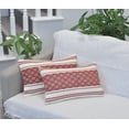 thumbnail image 4 of Cotton Woven Designer Lumbar Throw Pillow Covers Rust Brown / Cream White, 12 x 20 inches | Oblong Small Rectangular Pillow Cases Set of 2, 4 of 6