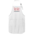 thumbnail image 4 of Personalized Apron Add a Name Embroidered Design Add Your Own Name Full-Length Apron with 3-Pockets (22W x 30L) (White), 4 of 4