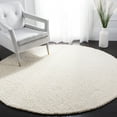 thumbnail image 2 of SAFAVIEH Primo Mason Solid Shag Area Rug, Ivory, 5' x 5' Round, 2 of 7