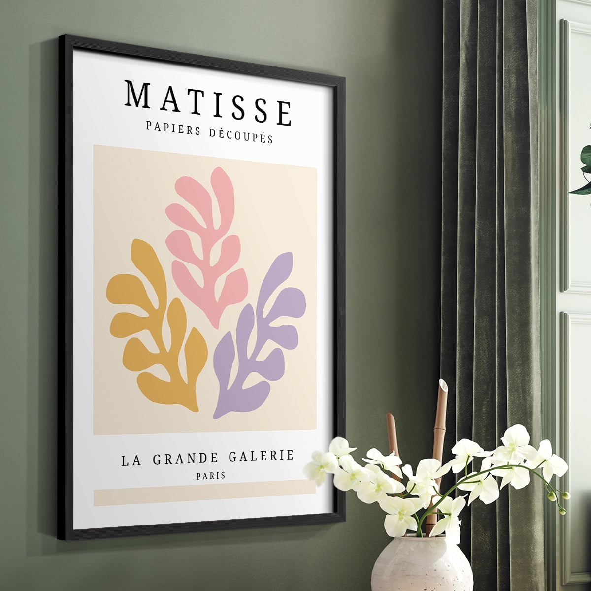 Matisse CCCLXXV in Black Solid Wood 8 x 10 Framed Print