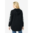 thumbnail image 2 of Woman Within Plus Size Embroidered Hoodie Sweatshirt, 2 of 6