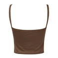 thumbnail image 5 of Women'S Tanks Camis Women'S Sexy Slim Fit Cropped Camisole Tank Top Stretchy Sleeveless V Neck Summer Casual T Shirt For Ladies Fashion Comfortable Coffee L, 5 of 6