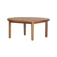 thumbnail image 3 of Christopher Knight Home 35" Round Outdoor Coffee Table, Acacia Wood Slatted Top, Teak Finish, 3 of 10