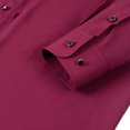 thumbnail image 7 of Dovford Men's Dress Shirts Solid Long Sleeve Stretch Wrinkle-Free Formal Shirt Business Casual Button Down Shirts, 7 of 7