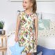thumbnail image 4 of Balery Birds And Flowers Camisón de princesa para niñas, pijama de algodón con mangas abullonadas, suave y bonito.-Medium, 4 of 6