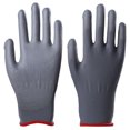 thumbnail image 1 of Guantes de trabajo blancos libres de polvo con revestimiento de dedos antiestático de nailon PU y revestimiento de inmersión en la palma, 1 of 5