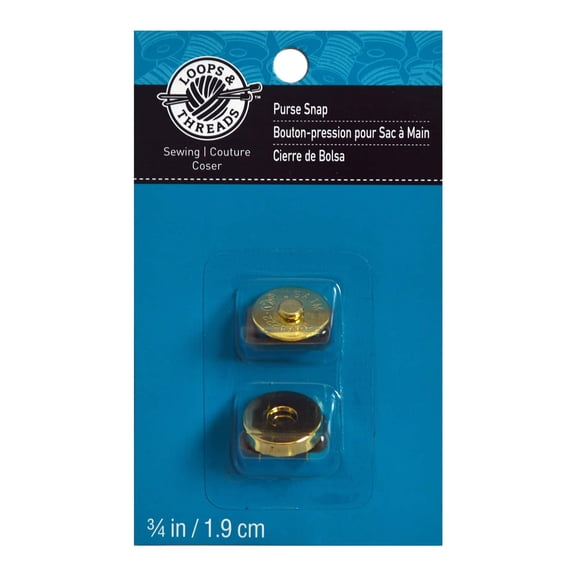 12 Pack: Gold Magnetic Purse Snap by Loops & Threadsâ„¢