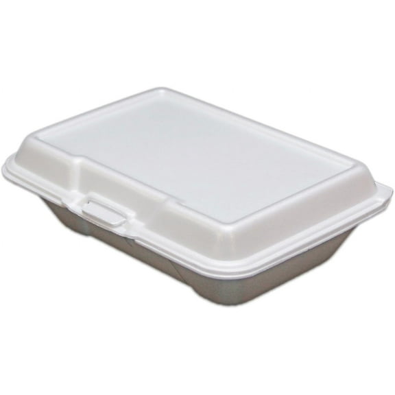 Ecopax 2051 Compartment Foam Hinged Container 9.25 x 6.38 x 2.88 | 200/Case