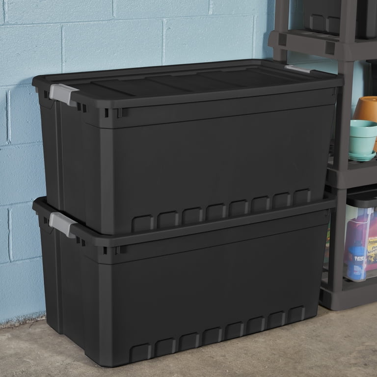 50 Gallon Stackable Storage Bins with Latches (3-Pack) photo 6