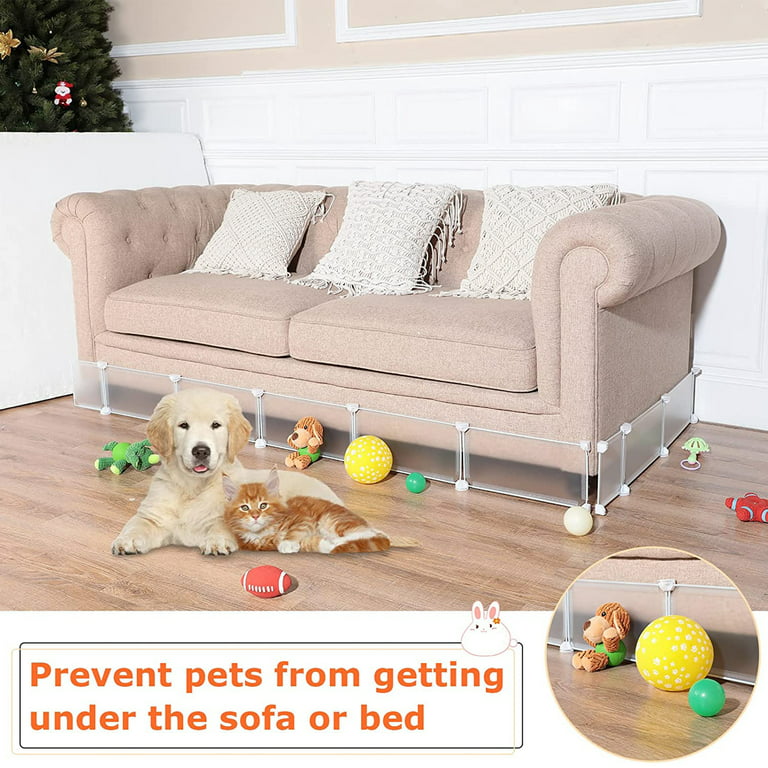 Under Bed Blocker for Pets Dogs 6 Pack Toy Blocker No More Pets Hiding  Semi-Transparent Couch Blockers for Gap Blocker 