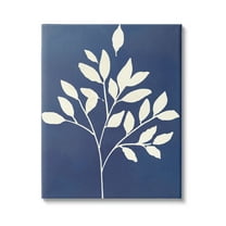 Stupell Industries Modern Leaf Sprig Botanical Abstract Stencil Shape Graphic Art Gallery Wrapped Canvas Print Wall Art, Design by Susan Jill