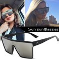 thumbnail image 3 of Summer Fashion Glasses Sunglasses Oversized Square Flat Single Lens Shading, 3 of 4