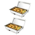 thumbnail image 1 of 9QT Electric Chafing Dish Buffet Set, Stainless Steel Commercial Food Warmers with Temp Display for Weddings, Parties & Festivals, 2 Pack, 1 of 7