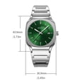 thumbnail image 2 of Men's Stainless Steel Quartz Dress Watch with Luminous & Date Calendar, Water-Resistant Business Wristwatch for Office, Travel & Formal Wear, 2 of 5