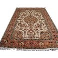 thumbnail image 2 of Awesome Ivory Medallion Flowers Rectangle Area Rug Hand Knotted Wool Silk Carpet (6 x 4)', 2 of 10