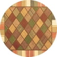 thumbnail image 1 of Ahgly Company Indoor Round Southwestern Brown Country Area Rugs, 5' Round, 1 of 4