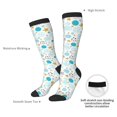 thumbnail image 4 of Xecao Gold Stars Blue Dots Pattern Pattern Adult Stockings with Color-Block Design and 3D Print, Breathable Comfortable Hosiery for Daily Wear and Sports, 4 of 6