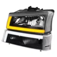 thumbnail image 4 of MOSTPLUS Black Headlights Sequential Signal for 2003-06 Chevy Avalanche Silverado 1500 2500, 4 of 9