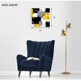 thumbnail image 4 of Reloj de pared de madera silencioso que no hace tictac, amarillo, negro, gris, abstracto, geométrico, minimalista, cuadrado, rústico, decoración para el hogar, cocina, sala de estar, oficina (12 pulg, 4 of 5