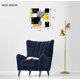 thumbnail image 4 of Reloj de pared de madera silencioso que no hace tictac, amarillo, negro, gris, abstracto, geométrico, minimalista, cuadrado, rústico, decoración para el hogar, cocina, sala de estar, oficina (12 pulg, 4 of 5