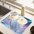 thumbnail image 6 of Ryvnso Snow Owl at Night Dish Drying Mat for Kitchen Countertop 16x18 Small Dish Pad Drainer Rack Dish Sink Mats, 6 of 7