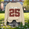 thumbnail image 2 of Sentmoon Hauts pour Femmes Vêtements d'Hiver Décontractés pour Femmes T-Shirt à Manches Longues Raglan Col Rond Imprimé Mode pour Voyage et Commodité Pliable Kaki TTG, 2 of 7