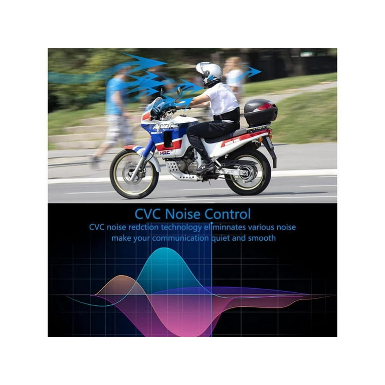 cvc motorcycle helmet Motorcycle Bluetooth Headset,Bluetooth Helmet Intercom Headset with CVC  Noise Cancellation Stereo Music IPX6 Waterproof for Full face Helmet