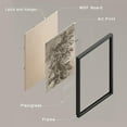 thumbnail image 4 of PixonSign Framed Wall Art Forest Tree Sketches Sepia Duotone Wilderness Prints, Set of 4 Nature Plants Paintings, Minimalism Wall Décor, Adhesive Canvas Poster for Home Decor - 11"x14" Black, 4 of 5