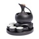 thumbnail image 3 of -Sake Set con una olla más cálida, , tazón con bandeja 4 tazas de bebida tradicional de sake para la fiesta de té en casa, 3 of 9