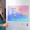 thumbnail image 7 of Acrylic Magnetic Dry Erase Board for Fridge, Clear Whiteboard for Refrigerator, Notepad Memo to Do/Grocery List White Board, with 6 Markers Colored Acrylic Dry Erase Board Acrylic Note Board, 7 of 7