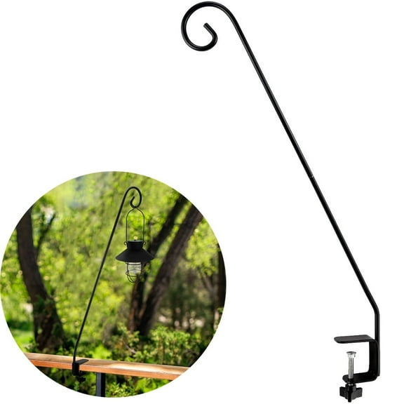 SNYNUXX Heavy Duty Deck Rail Pole Deck Hook, Extensible and Adjustable Ornament Hook for Hanging Bird Feeder, Plants, Suet Baskets,Wind Chimes,Lanterns,Christmas outdoor decor