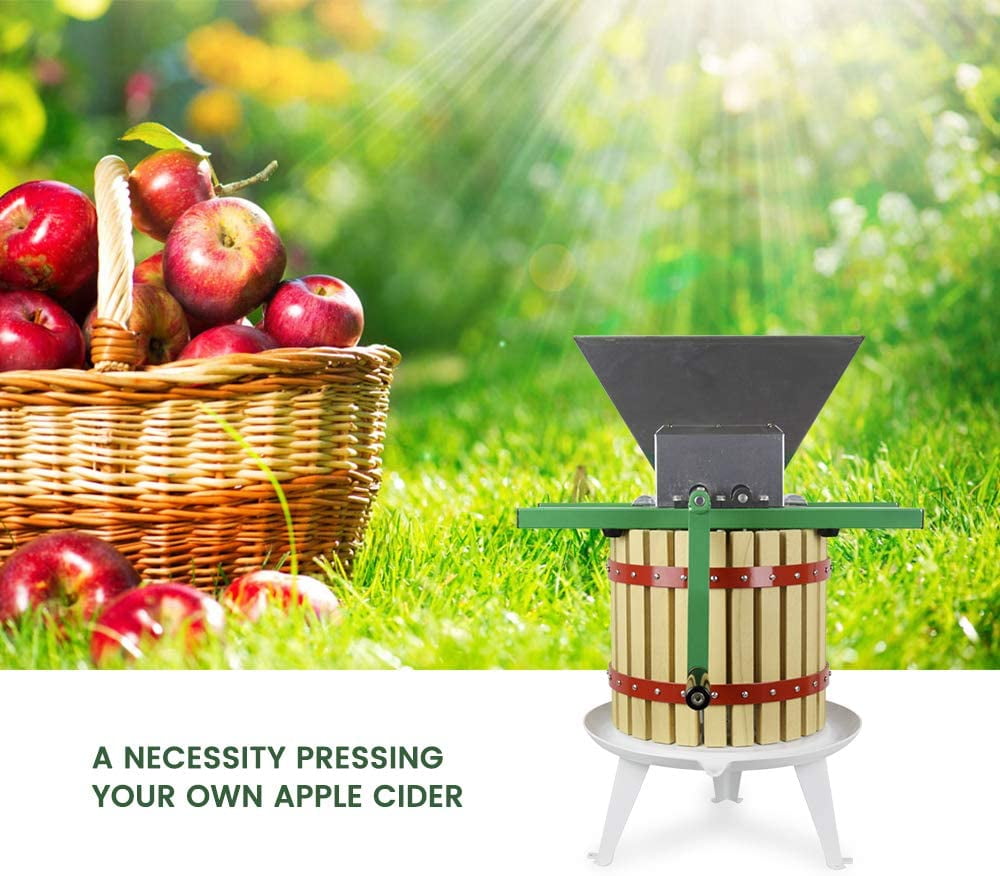 Details about   7L Stainless Steel Fruit Crusher Pulper Masher Grinder Apple Juice Wine Cider 