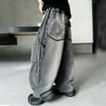 thumbnail image 5 of Teen Boys Denim Pants Jogger Pants ForBoys Elastic High Waisted Straight with Pocket Classic Fit Casual Clothes 10-11 Years, 5 of 9