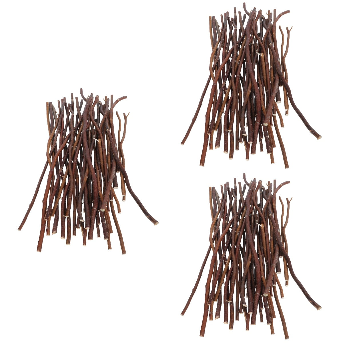 EXHUMKY BERTDOMD 120 Pcs Wooden Craft Sticks Twigs for Art Projects, Craft Supplies for Artists and Hobbyists
