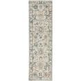 thumbnail image 3 of 5' x 7' Ivory Floral Bordered Wool Indoor Area Rug, 3 of 4