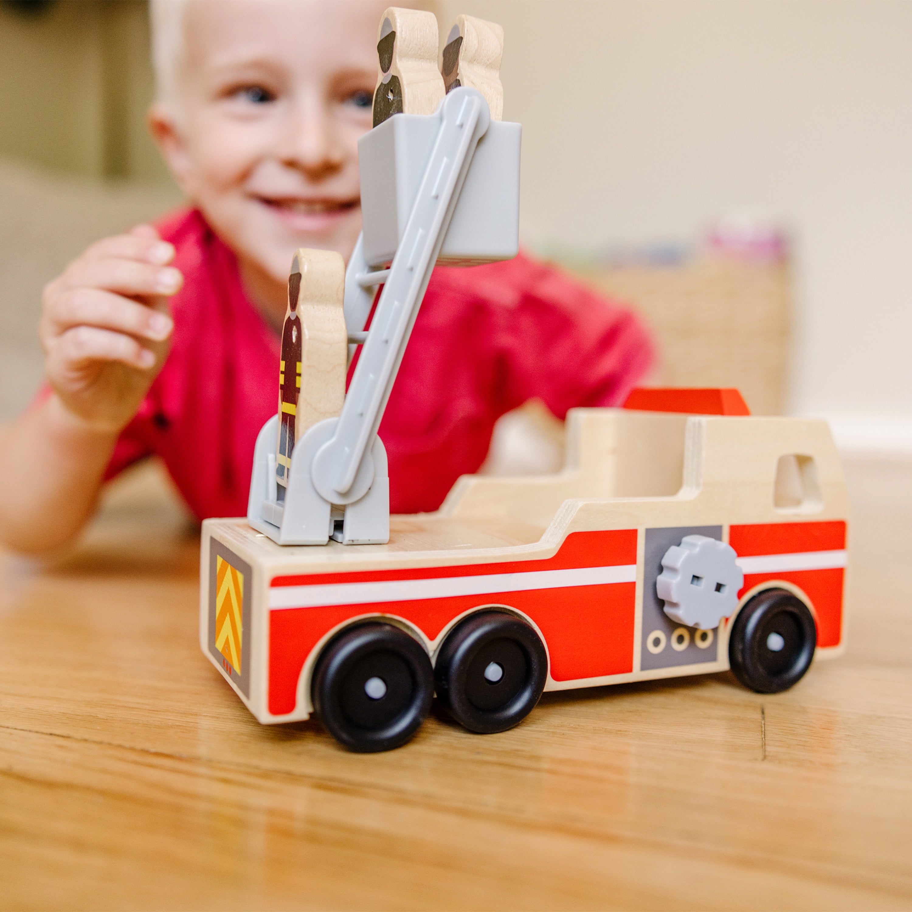 Feuerwehrmann Sam Holzfiguren – 4er‑Set, Doppelseitig, Aus FSC‑zertifiziertem Holz Für Kinder Ab 3 Jahren