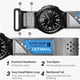 thumbnail image 4 of Correa de reloj ULTIMAL Correa deportiva ajustable de nailon, 20 mm, gris XL, 4 of 8